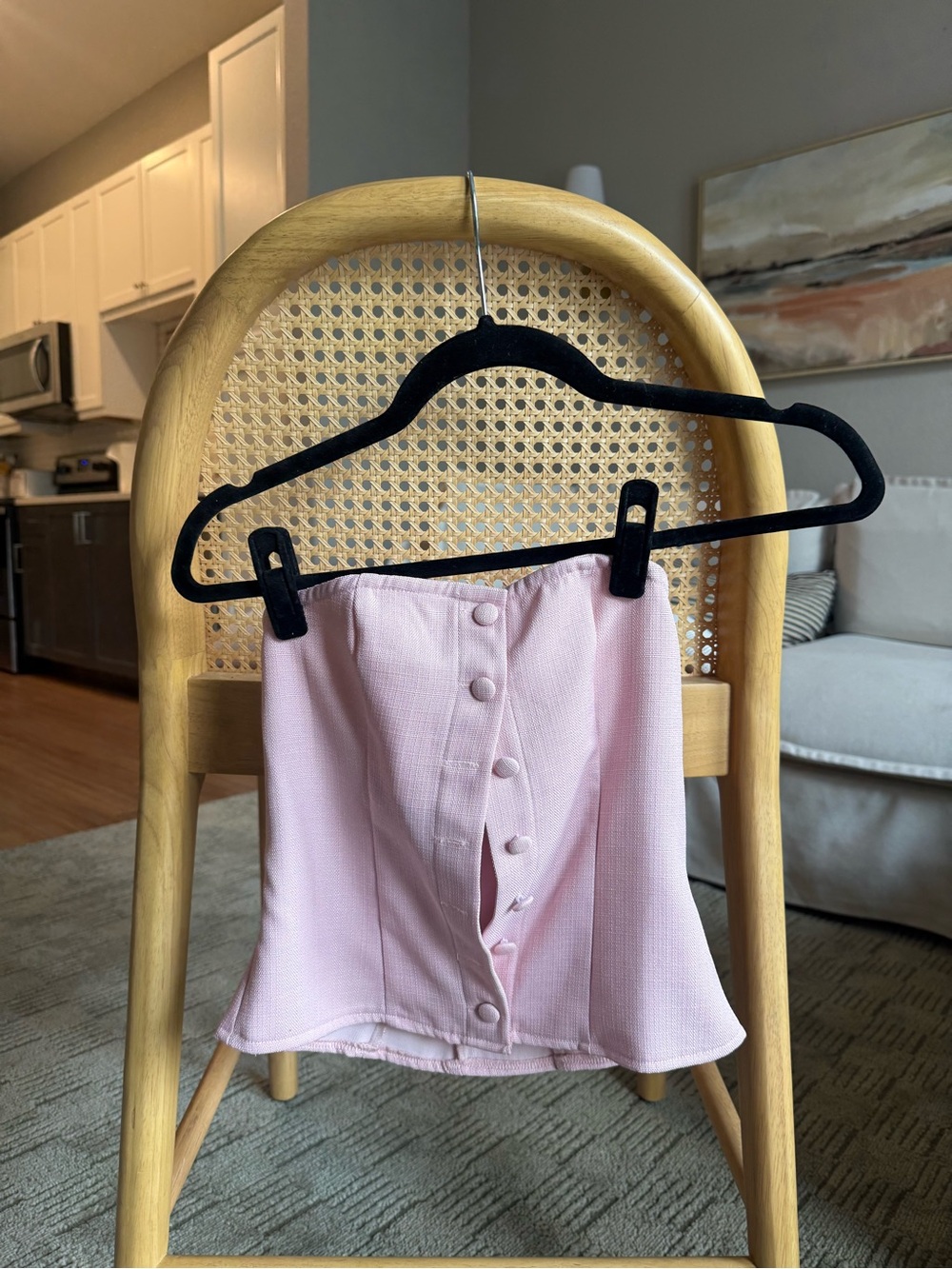 PrettyLittleThing Pink Button-Front Corset Top
